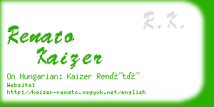 renato kaizer business card